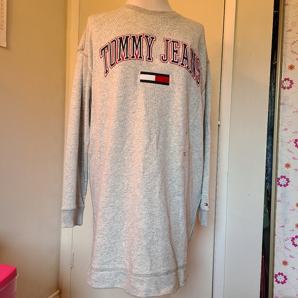 Tommy Jeans TJ Sweatshirt Dress Size M - Picture 1 of 5